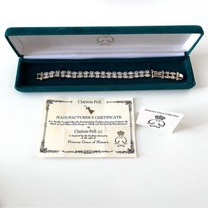 Clarion Pell Princess Grace Simulated Diamond Bracelet New in Box